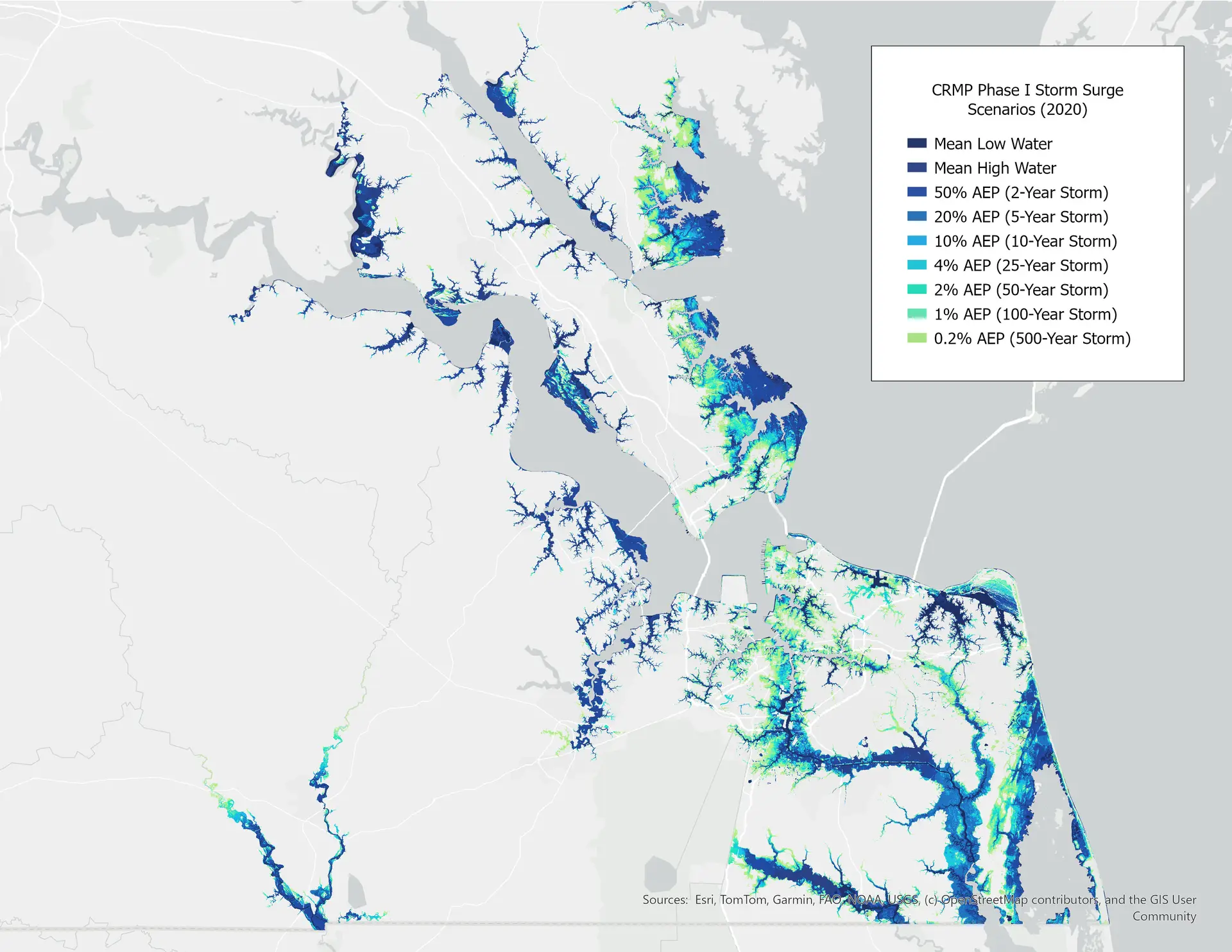 CRMP Phase I Storm Surge Scenarios